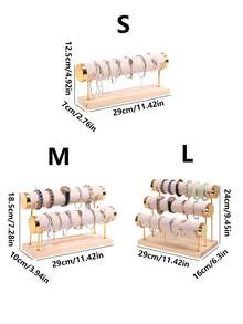 1 Piece Set Of White/Black/Beige/Pink/Green Solid Wood Velvet Gold Jewelry Rack Bracelet Display Rack Bracelet Display Rack Jewelry Display Rack