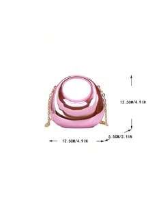 2025 Acrylic Evening Clutch Purse For Women, Metallic Purse Evening Handbags Moon Hobo Bag, Evening Purse For Wedding Party Prom - 粉色 - 查看 7