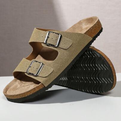 Sandales unisexes réglables, sandales de liège souples, chaussures de plage d'extérieur, convenant aux hommes et aux femmes, grandes tailles