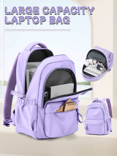 Cute Backpack Suitable For Teenage Girls, Middle School Students, College Students - Compact, Classic, Casual Outdoor Daily Use Backpack, Travel Backpack, Lightweight Laptop Backpack, Unisex, Random Old Or New Version Shipped