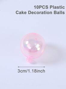 10 Stücke bunte transparente Kuchendekoration Kugeln, transparente bunte Happy Birthday feiern Neugeborenen Wunschkugel Kuchendekoration Einsatz, 1. Geburtstag Cupcake Topper Dekoration, DIY Kuchendekoration, für DIY Backen Dekoration, perfekt für Baby Shower, Gender Enthüllungsparty, Hochzeit, Abschlussfeier, Jahrestag, Geburtstagsfeier, Kuchendekoration Zubehör, Hochzeitstag Geburtstags Party Bedarf, verschiedene Party Kuchendekoration