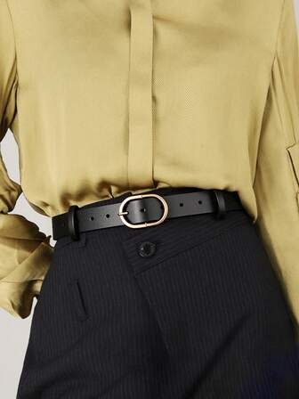 1 st. Elegant och moderiktigt bälte med nålspänne i legering, högkvalitativt Y2K-bälte i koreansk stil, moderiktigt bälte, enkel design, lämpligt för dagliga affärer, resor, middagar, casual, affärer, flickvän, fru, mamma, mamma, kvinnor, present, vardagskläder, mode, tonåringar, utomhus, semester, sport, resor, gata, bohemisk, vintage, höst, höst,