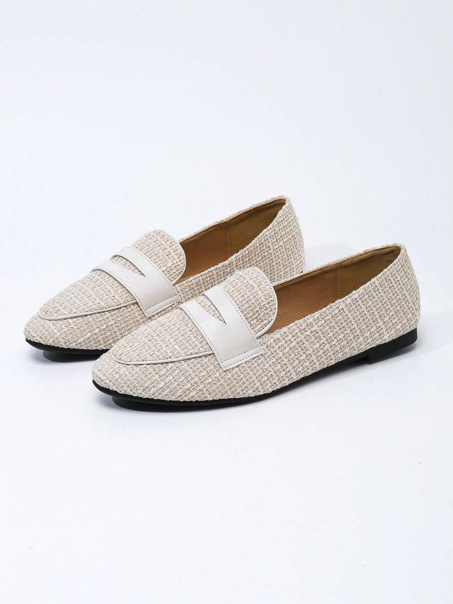Mocassins Casuais de Uso Diário para Mulheres, Sapatos Planos de Enfiar