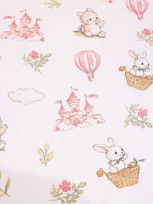 1 件婴儿床保险杠软垫护栏，婴儿床衬垫，新生儿卡通印花软垫床围栏，儿童防撞杆，防坠落护栏 - 粉色 - 查看 5