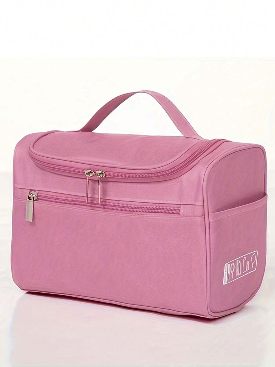 Túi đựng đồ trang điểm dung tích lớn 25*17*13CM, làm từ vải Oxford bền chắc, chống thấm nước và di động. Chức năng lưu trữ chắc chắn với quai xách và móc, nhẹ và tiện lợi với khóa kéo hai mặt. Ngăn chính đựng được chai lọ, bàn chải đánh răng, kem đánh răng, dầu gội du lịch, dao cạo râu, kem cạo râu và các vật dụng vệ sinh du lịch khác.