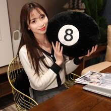 Simulation Black Eight Pillow Black 8 Plush Cushion Home Living Room Bedroom Decoration Halloween, Christmas Party Ornaments Decorative Pillow - 多色 - 查看 4