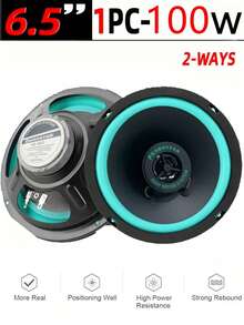 YAIUZGOO 1PC Car Tuning Audio Speaker Horn 6 Inch 100W 2-Way Full Range Frequency Automotive Audio Loudspeaker Heavy Mid-Bass Ultra-Thin Modified Speaker