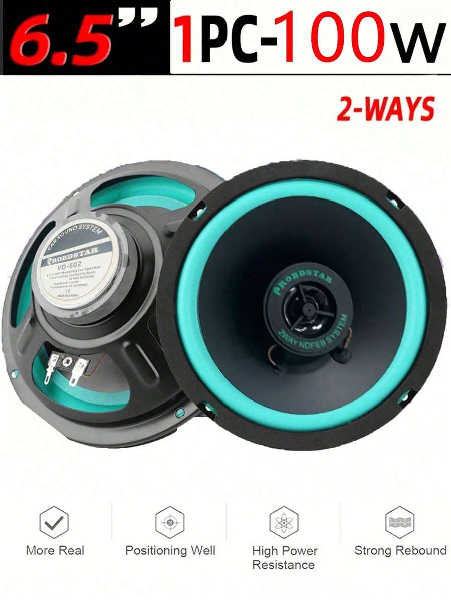YAIUZGOO 1PC Car Tuning Audio Speaker Horn 6 Inch 100W 2-Way Full Range Frequency Automotive Audio Loudspeaker Heavy Mid-Bass Ultra-Thin Modified Speaker