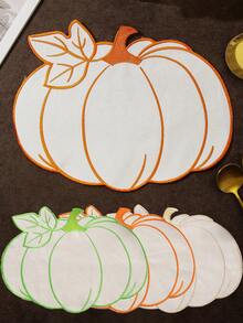 1-200 pièces Napperons de table d'Halloween en forme de citrouille, faciles à nettoyer, à essuyer, antidérapants, tapis de table à manger, décoration pour fête de mariage, festival, convient pour la maison, le restaurant, la décoration de table à manger, articles ménagers