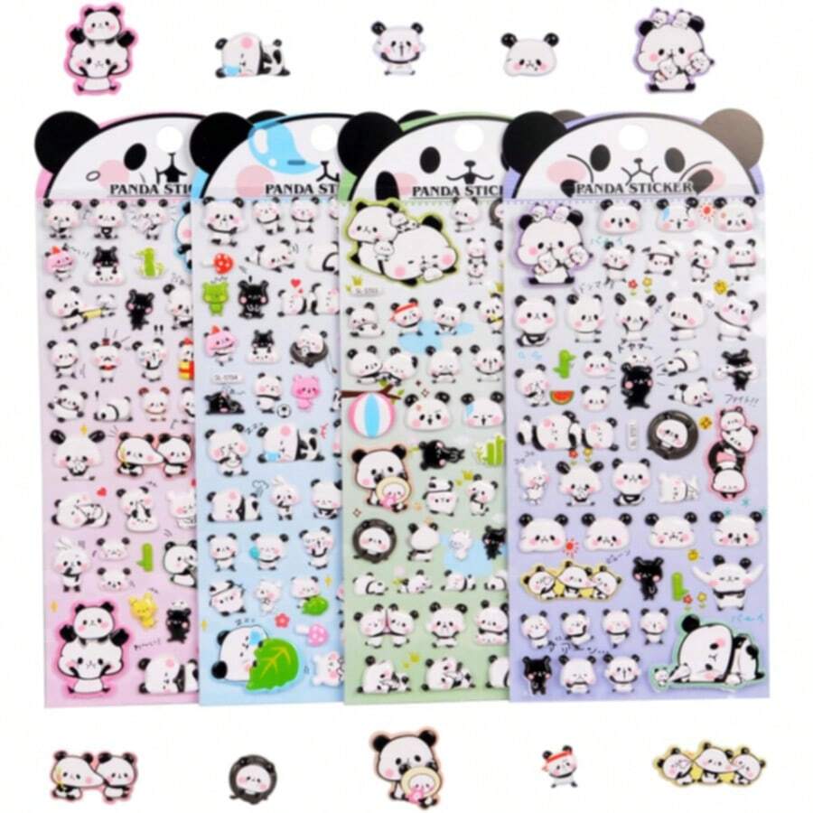 Funcoo 可爱毛绒 DIY 装饰贴纸/剪贴簿贴纸，适用于日记本、相册、手机壳、笔记本（颜色随机发货）