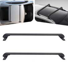 New Black Aluminum Car Roof Rack With Lock 1m Bar 75kg Load Capacity - Black - View 11