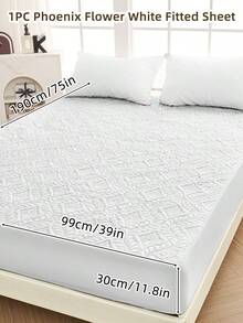 1pc Fitted Sheet, Bedding, Bed Sheet, Waterproof  Fitted Sheet, Skin-Friendly Mattress Cover, Soft And Comfortable Bedding For Bedroom, Room Decor, Halloween Decor, Christmas Decoration, 11.8 Inch Deep Pocket Cooling Breathable Quilted Fitted Sheet For All Seasons, For Single, Twin, Full, Queen And King Size, Solid Color Mattress Protective Cover, Dustproof, Comfortable And Machine Washable - 彩色 - 查看 163