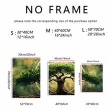 3pcs Medieval Celtic Tree Of Life, Printed With Natural Green Plant Trees, Illustrated With Lush Branches And Leaves, Wall Arts Canvas Posters, Living Room And Bedroom Home Decoration Hanging Paintings - Multicolor - View 9