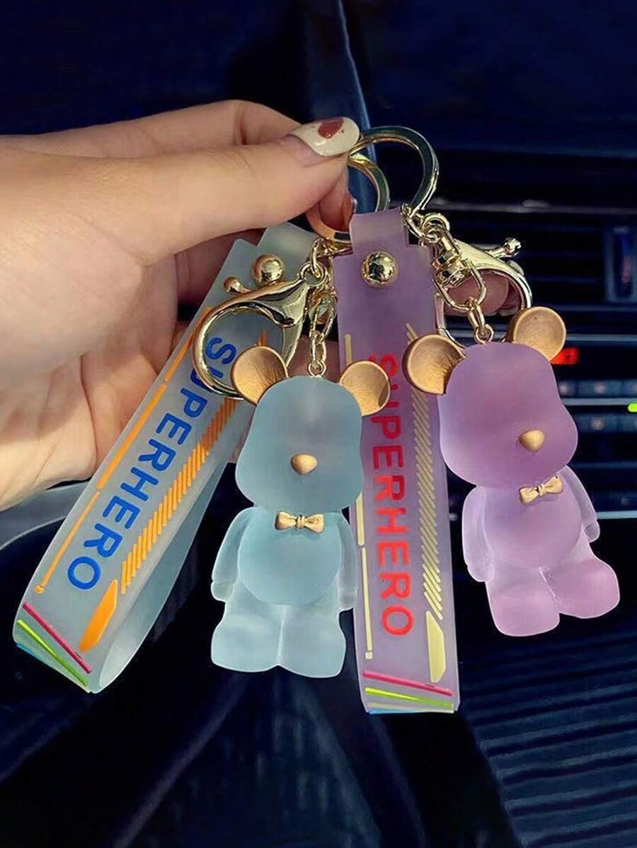 1 件卡通钥匙扣可爱钥匙挂件适用于汽车、包包、创意公仔钥匙圈装饰汽车配件包包饰品