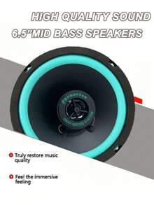 YAIUZGOO 1PC Car Tuning Audio Speaker Horn 6 Inch 100W 2-Way Full Range Frequency Automotive Audio Loudspeaker Heavy Mid-Bass Ultra-Thin Modified Speaker