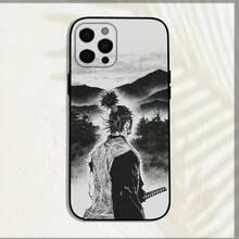 Funda de teléfono Vagabond Miyamoto Musashi compatible con  16,15,14,13,12,11,Pro,X,XS,Max,XR,Plus,Mini, funda negra suave, compatible con funda de  17, funda de  17 Pro, funda de  17 Pro Max - z6 - Ver 13