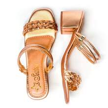 Women Heeled Sandals - Bronce - Ver 2