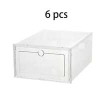 12pcs/Set,Shoe Storage Box, Clear Stackable Shoe Organizer For Closet, Space Saving Foldable Shoe Rack Sneaker Container , Shoe Rack Shoe Box - Clear - View 12