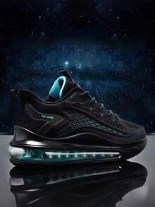 Nuevas zapatillas deportivas para hombre.Zapatos para correr al aire libre para hombres.Zapatos de malla transpirable para hombre., Estilo Moderno, Malla Transpirable, Cojín de Aire para Absorción de Impactos, Antideslizantes y Duraderos - Azul - Ver 4