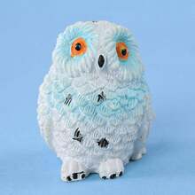 1 pieza Nuevo accesorio de decoración de figura de búho animal lindo para micro paisaje, ornamento pequeño de escritorio, adecuado para Halloween, Día de San Valentín y Navidad, decoración de micro paisaje, material ABS búho