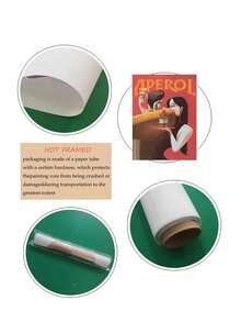 1pc Retro Art, Aperol Wall Art, Vintage Poster Art, Bar Decor, Beverage Print Ideal Gift, Bedroom Decor, Living Room Decor, Office Decor, Dining Room Wall Decoration, Kitchen Decor, Study Room, Corridor, Dormitory Decoration, Bathroom Decor,Ideal Gift For Friends, Wall Arts, Wall Decor, Home Decor, Room Decor, Canvas Wall Art, Posters, Wall Art With Frame, Optional Frame ﻿ ﻿ ﻿ ﻿