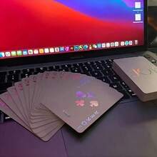 1 Set Of 54 Luminous Playing Cards Personalized High-Value Playing Cards Suitable For Family Friends Student Gatherings Dormitory Bars Travel Holidays Entertainment And Christmas New Year Gifts