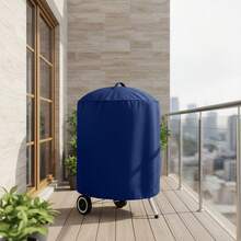 Funda Premium para Asador Redondo 76x71 cm – Impermeable, Resistente al Sol, Lluvia y Viento, Protección Exterior con Diseño Elegante, Alta Durabilidad - Azul Marino - Ver 8