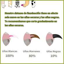 Cortau?as para perros y gatos con luz LED:ilumina u?as o línea de sangre para un corte . Hojas extra afiladas para u?as gruesas, sensor rápido evita cortes excesivos. Ideal para perros y gatos. - Blanco - Ver 4