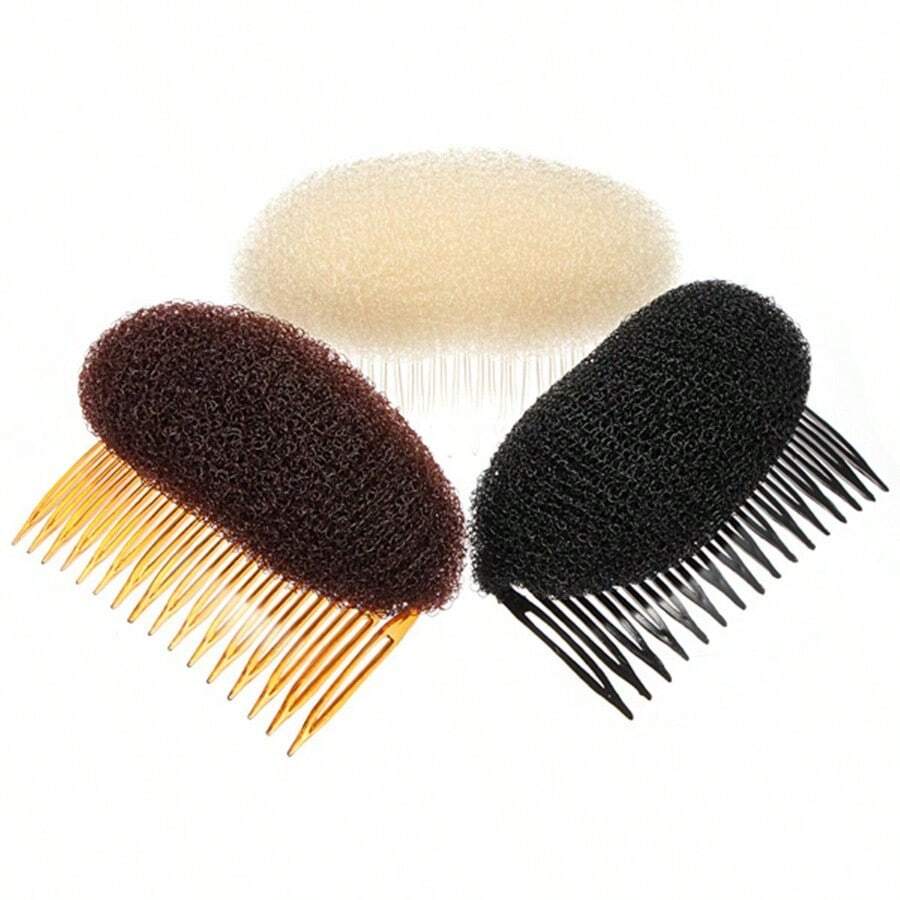 Hiibaby® 2pcs BUMP IT UP Volume Inserts Do Beehive Hair Styler Insert Tool Hair Comb Beige - As Pic - View 1