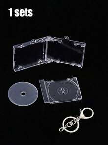 Acrylic Keychain, Black Vinyl Record Box, Star Album, Concert Merchandise, DIY Pendant Charms For Bags, Earphones, Mini CD Album Covers, Acrylic Keychains, Fan Memorabilia, Birthday Party Gifts - Multicolor - View 13