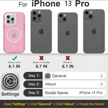 适用于 iPhone 16/15/14/13/12/11 系列透明手机壳，兼容 MagSafe，三层磁性充电盒，iPhone 16 Pro Max 重型防震防摔手机壳，适用于圣诞节、生日、新年礼物、冬季、送给家人、朋友、生日、女朋友、男朋友的礼物 - 粉色 - 查看 22