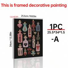 1pc Witchy Potion Bottle Wall Art Esoteric Occult Poster Gothic Dark Academia Decor Surreal Canvas Print Pink Magic Art Alternative Maximalist Painting Picture Home Decor, Mystical Moon Goddess Wall Art Poster Occult Celestial Crow Decor Surreal Canvas Print Preppy Pink Aesthetic Folk Magic Wall Art