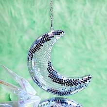 3pcs Mirror Glass Disco Ball Moon Geometric Design, Suitable For Party And Bar Decoration, No Need For Charging, Creating Holiday Atmosphere, Perfect Christmas Gift, Thanksgiving Choice, Decorations To Give To Family And Friends, Surprise, Home Essential, Decorations, Christmas Decorations, Holiday Atmosphere, Valentine's Day, Wedding Anniversary