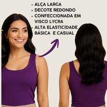 Women's Slim Visco Lycra Tank Top From S To XL Basic And Casual Spring And Summer Fashion 3020.C2 - Màu tím - Xem 4