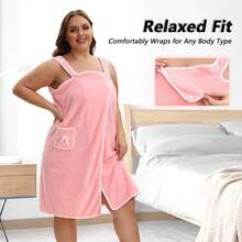 1pc, Coral Velvet Women's Bath Skirt, Wearable Bath Towel Wrap Women's Absorbent Beach Spa Gym Bathrobe, Slip Skirt Bath Cover Tube Skirt Pajamas Nightgown Summer Wedding Home Bathroom Decor Back To School