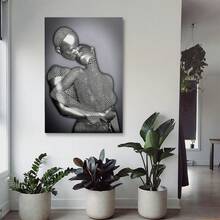 1 Pc Canvas Painting,Artwork, Embrace, Mesh, Canvas, Vase,Wood Framed Painting (1) Thickness 2.5 Cm/ 1 Inch-Home Decoration For All Occasions,Ideal New Year, Valentine's Day,Thanksgiving,Easter,Christmas Gift,Room Decoration Aesthetic,Wall Decoration Art,Perfect Gift,Autumn And Winter Wall Decoration,Living Room Decoration, Bedroom Decoration, Kitchen Decoration, Entry Decoration, Bathroom Decoration, Direct Wall Painting, High Quality Wall Painting Poster,Modern Home Decoration Stretched And Framed Ready To Hang - 彩色 - 查看 6