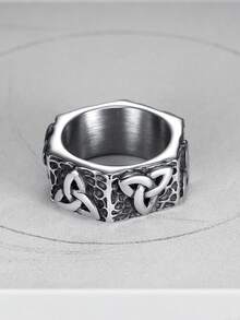 1pc Stainless Steel Retro Gothic Cross Pattern Men's Rings Summer Jewelry - Ring - View 7