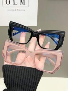 3pcs Cute PC (Polycarbonate) Women's Cat Eye Optical Glasses Frame, European & American Y2K Style For Party, Gathering, Street Snap
