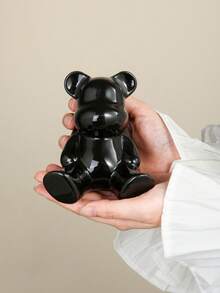 1 Peça Suporte para Escova de Dentes e Organizador de Maquiagem em Formato de Urso Cerâmico, Acessório de Banheiro Útil