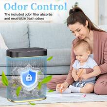Bathroom Small Trash Can With Automatic Touchless Lid 2.6 Gallon Smart Garbage Can Narrow Waterproof Trash Bin For Bedroom Office Living Room