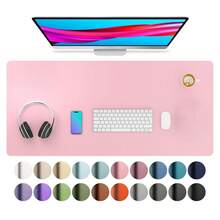 Protezione in pelle per scrivania da ufficio, tappetino da ufficio, tappetino mouse grande, tappetino in pelle PU antiscivolo e assorbente per inchiostro, tappetino per scrivania laptop, blocco note impermeabile per ufficio e casa