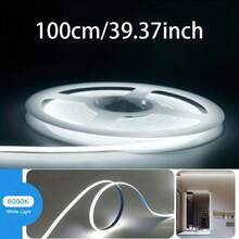 LQHZMYY 1 Set USB Powered COB LED Light Strip, 5V, Touch Control Dimmable, 3 Color Temperatures 3000K/4000K/6000K, Self-Adhesive Backing, Suitable For Birthday, Space Theme, Bedroom, TV Backlight, Vanity, Cabinet, Home Decor, Christmas, Halloween And Other Festivals - 彩色 - 查看 20