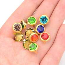 50pcs Crystal Decorative Nail Head, Metallic Rhinestone Decor Sturdy Durable Decorative Nail For Cloth, Shoes, Bag