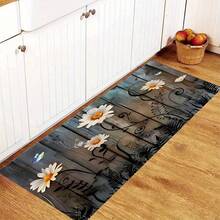 1 szt. mata podłogowa do kuchni z aksamitu w stylu vintage, wycieraczka do przedpokoju, odporna na zabrudzenia i łatwa do czyszczenia, zmywalna