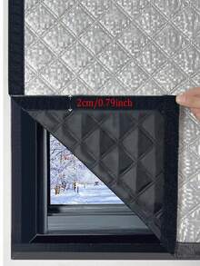 1 件冬季保暖窗帘，隔热防风密封窗户，防寒隔热，纱窗，遮阳，隔音