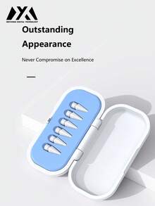 Compatibles avec les embouts de Apple Pencil, pack amélioré de 6 embouts de rechange avec étui, pointes métalliques de contrôle précis sans usure compatibles avec Apple Pencil 1ère/2ème génération, USB-C, iPad Pro Pencil