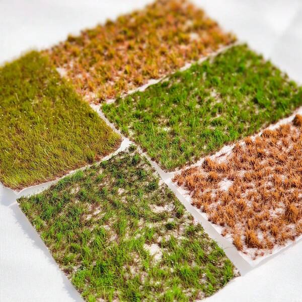 5mm asymmetrisches Gras, Mini Grashalme, Moos, Büschel Mikrolandschaft Vegetation für Szenerie Modelle, DIY Material für Dioramen, Gelände, Grasklumpen