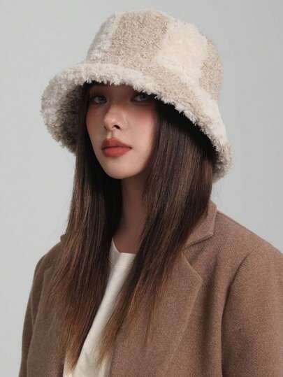 1 Thick And Warm Bucket Hat For Both Men And Women, Suitable For Autumn And Winter Streets, Parties, Outdoor Activities, Y2K Style Winter Clothing Winter Warm