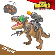 圣诞礼物：适合 3 岁以上儿童的遥控恐龙玩具，恐龙装甲小队遥控恐龙，带灯光、声音和逼真的动作，非常适合圣诞节