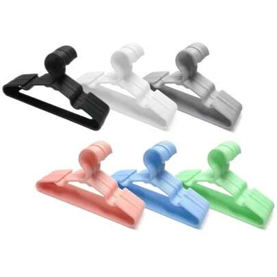 10/20/30/40/50/60 Stücke robuste Kunststoff-Kleiderbügel - rutschfest, (weiß, schwarz, blau, rosa, grün, grau) mit gerillten Schultern für festen Halt - ideal für Zuhause, Studentenwohnheime und Garderobe Organisation